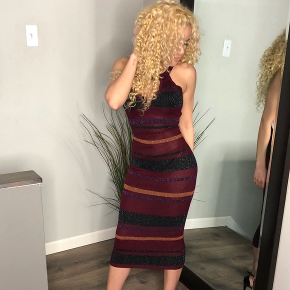 Striped midi dress - Picture 4 of 5